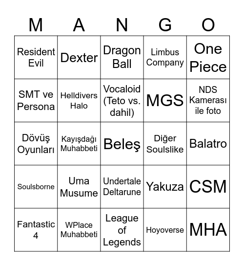 YUCON '25 TOMBALA Bingo Card