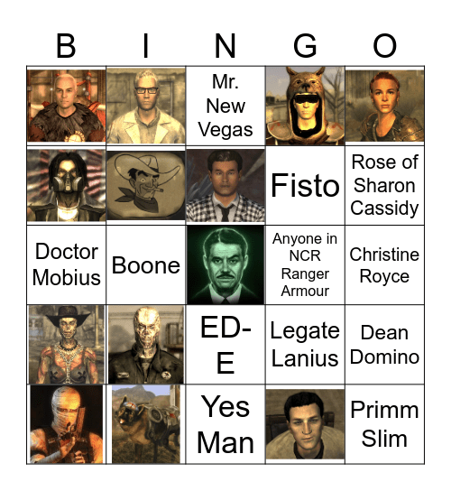 fallout show season 2 Bingo Card