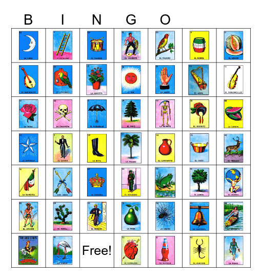 Loteria Mexicana Bingo Card