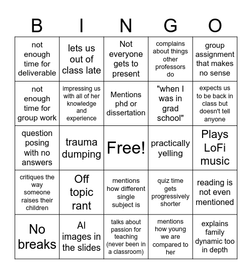 Child Development Bingo Card