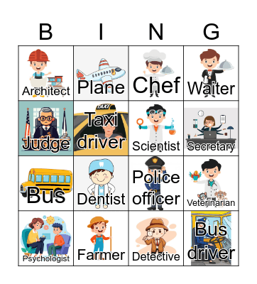 OCCUPATIONS Bingo Card