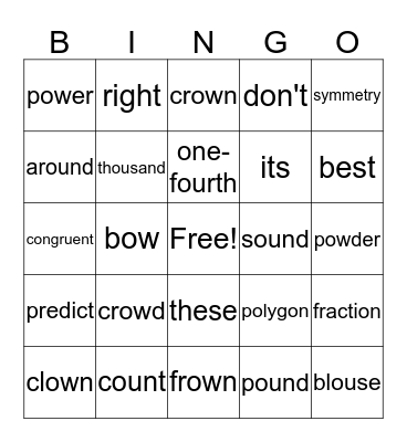 Spelling Words Unit 2 Lesson 9 & Sight Words Bingo Card