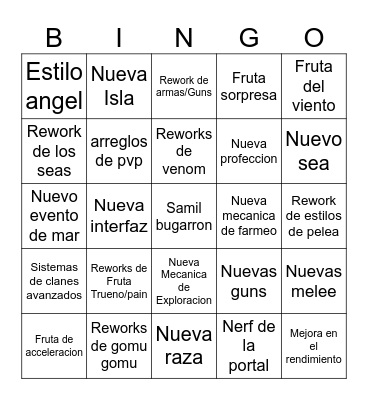 Bingo Card