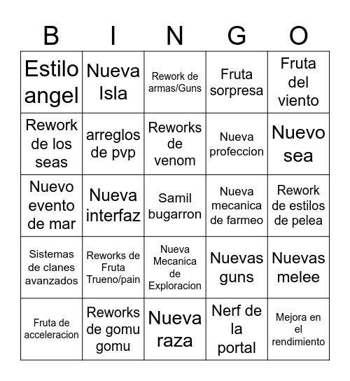Bingo Card