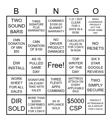 BRICK BEACH BINGO Card