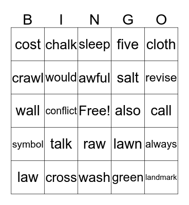 Unit 2 Lesson 10 & Sight Words Bingo Card