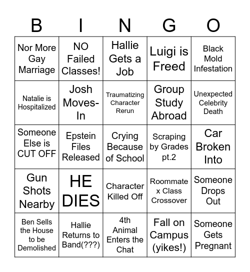 Junior Bingo Card