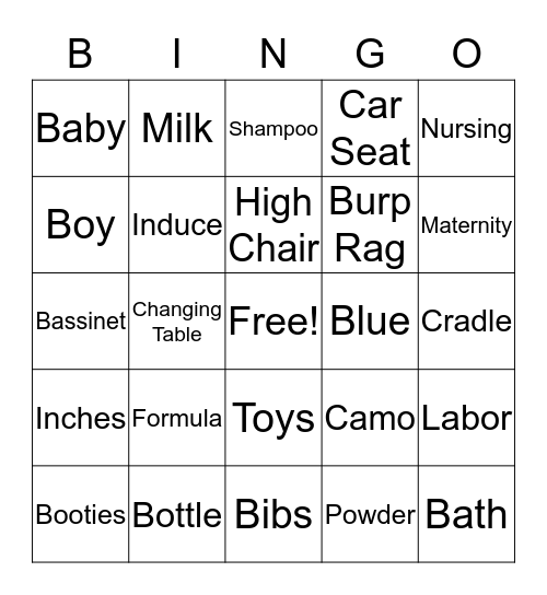 BABY BINGO Card