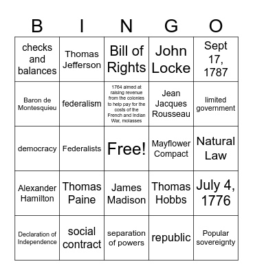APGOPO 1.1  Ideals of Democracy Bingo Card