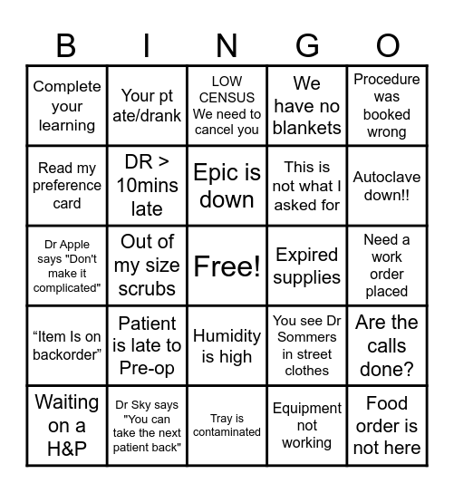 ASC LIFE Bingo Card