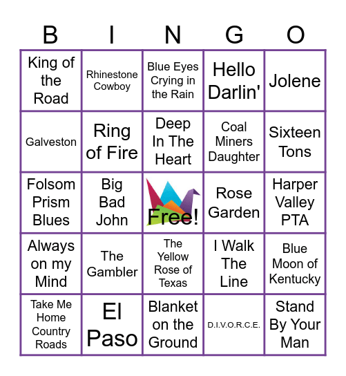 Essential Country Classics Bingo Card