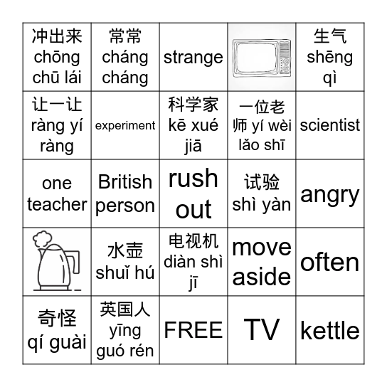 第八课：壶盖为什么会动 Bingo Card