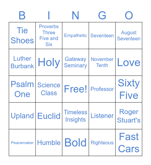 Pedal to 65 Bingo Card
