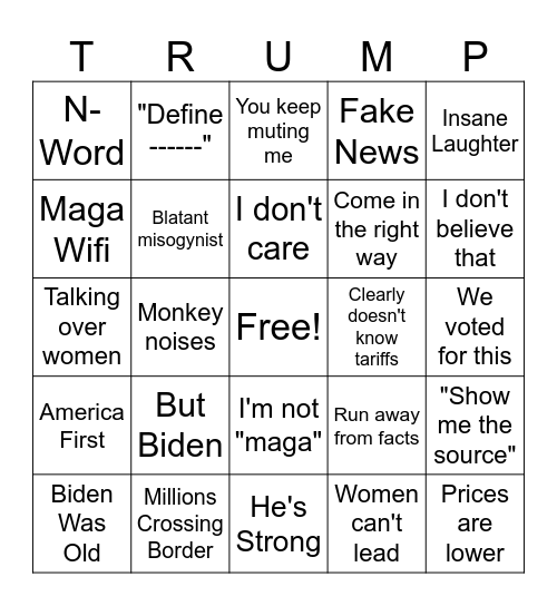 MAGA BINGO Card