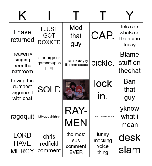 caseoh Bingo Card