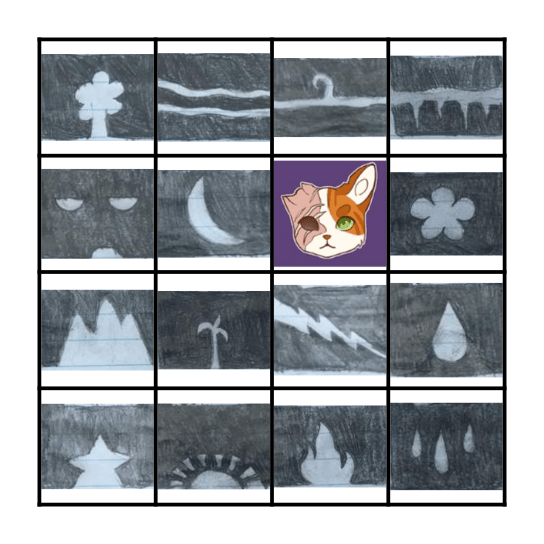 Warrior Cats Clan Emblems Bingo Card