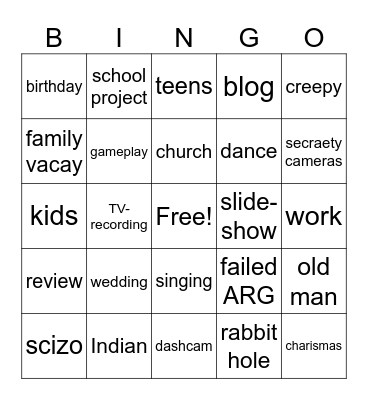YT recycle bin bingo Card