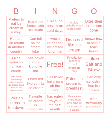 Find someone who.... Bingo Card