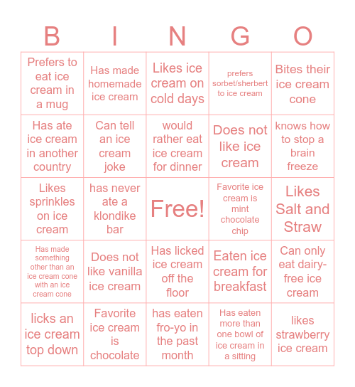 Find someone who.... Bingo Card
