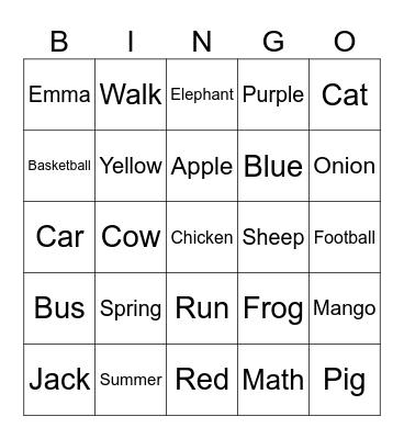 Bingo Card