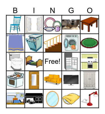 HOUSEHOLD BINGO Card