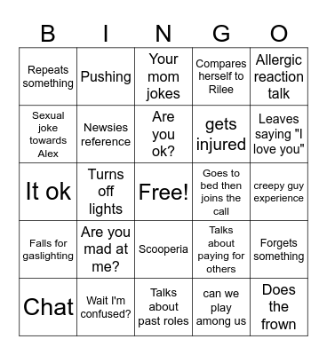 Lauren Bingo Card