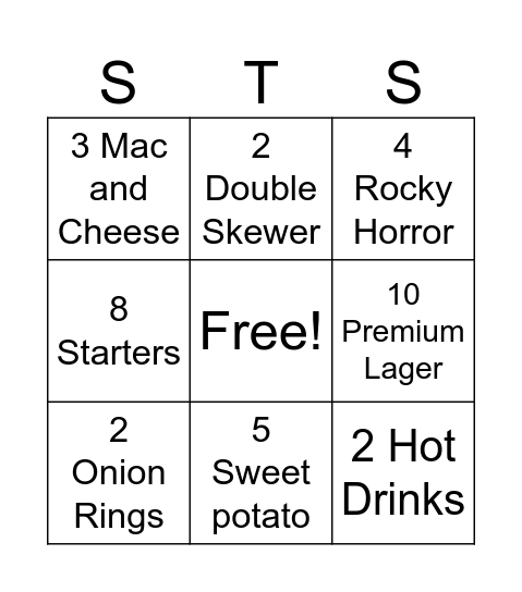 Croxley Less but still good Bingo Card