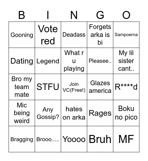 Paris Bingo Card