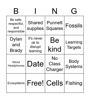 Science Procedures Bingo Card