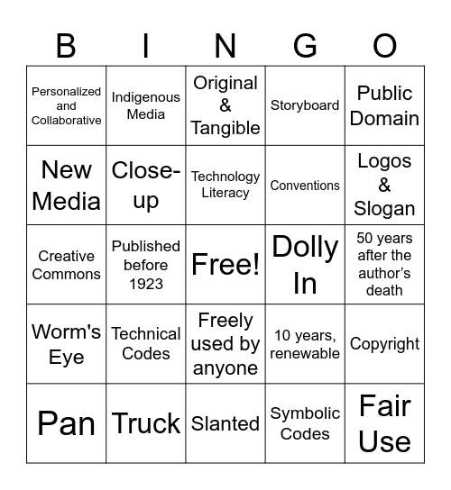 MIL REVIEW Bingo Card