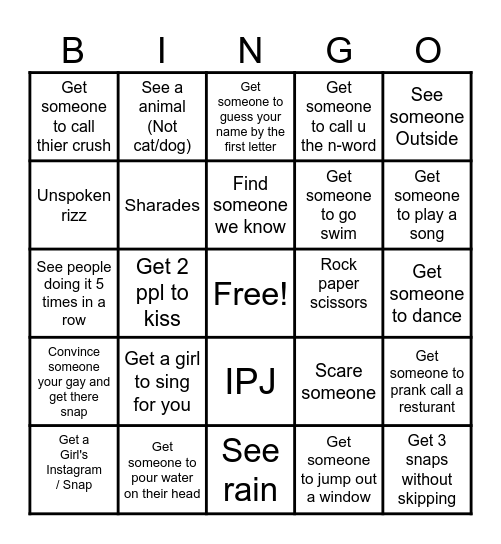 OmeTV Bingo 1.0 Bingo Card