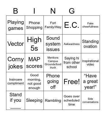 Fort Bingo Card