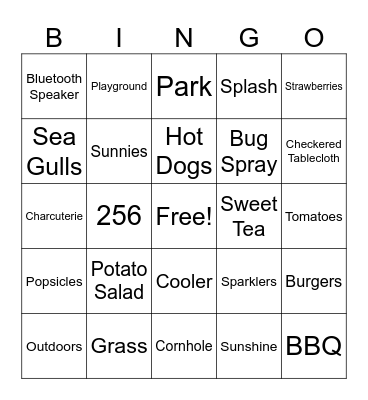 ECP Picnic Bingo Card