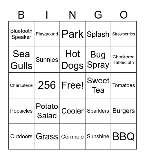 ECP Picnic Bingo Card