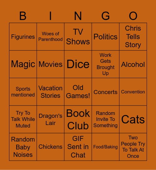 Trecs Fun Scrum Bingo Card