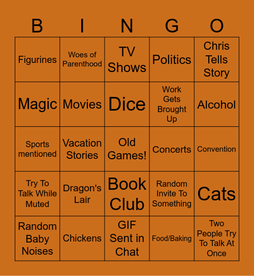 Fun Scrum Bingo Card