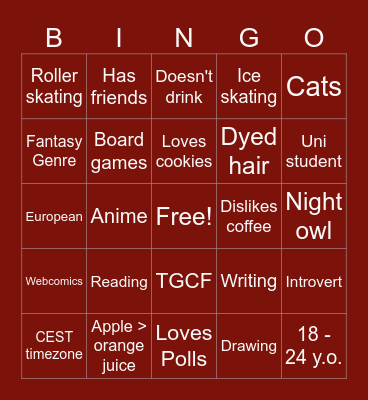Veela's Bingo Card