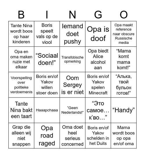 Duitsland Bingo Card