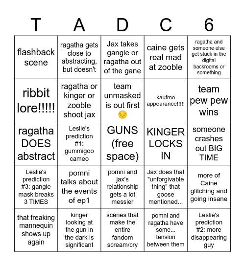 THE AMAZING DIGITAL BINGO Card