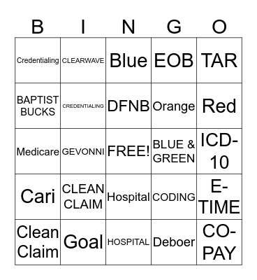 D-BINGO Card