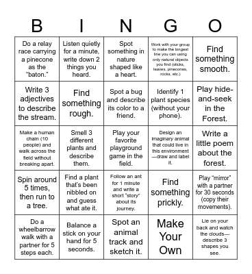 Frost Forest Bingo Card