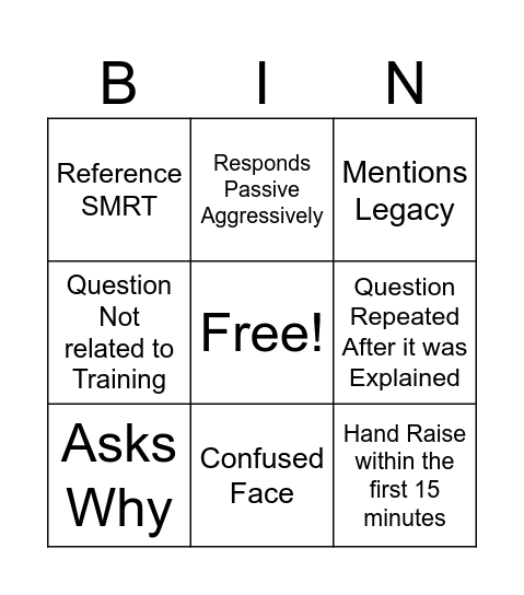 Mod > Legacy Bingo Card