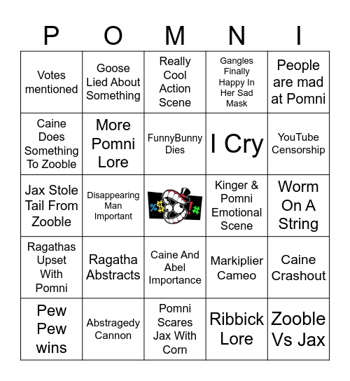 TADC EP 6 PREDICTIONS Bingo Card