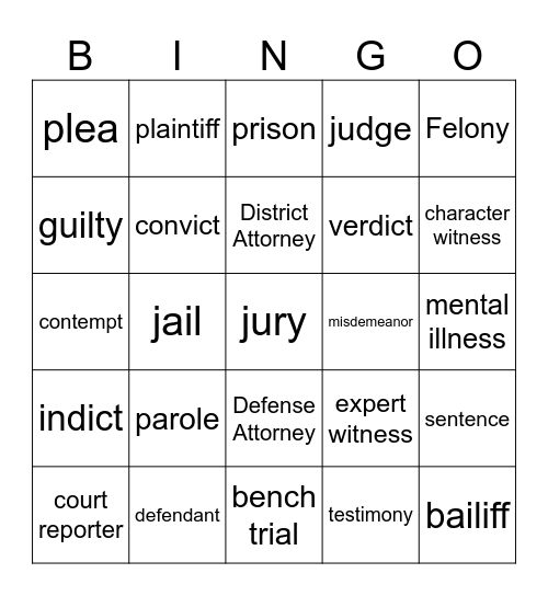 Competency Bingo Card