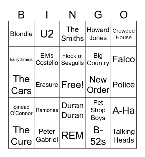 First Wave Bingo Card