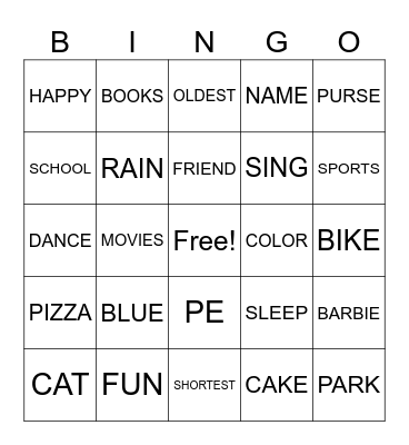 GIRL GROUP Bingo Card