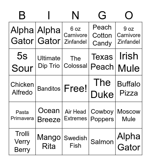 Film Alley Bingo Card