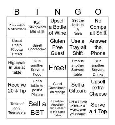 Server BINGO Card