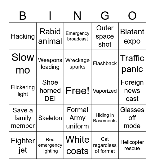 WOW 🧊 Bingo Card