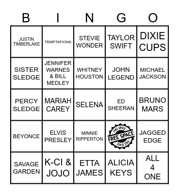 THE WEDDING GAME Bingo Card